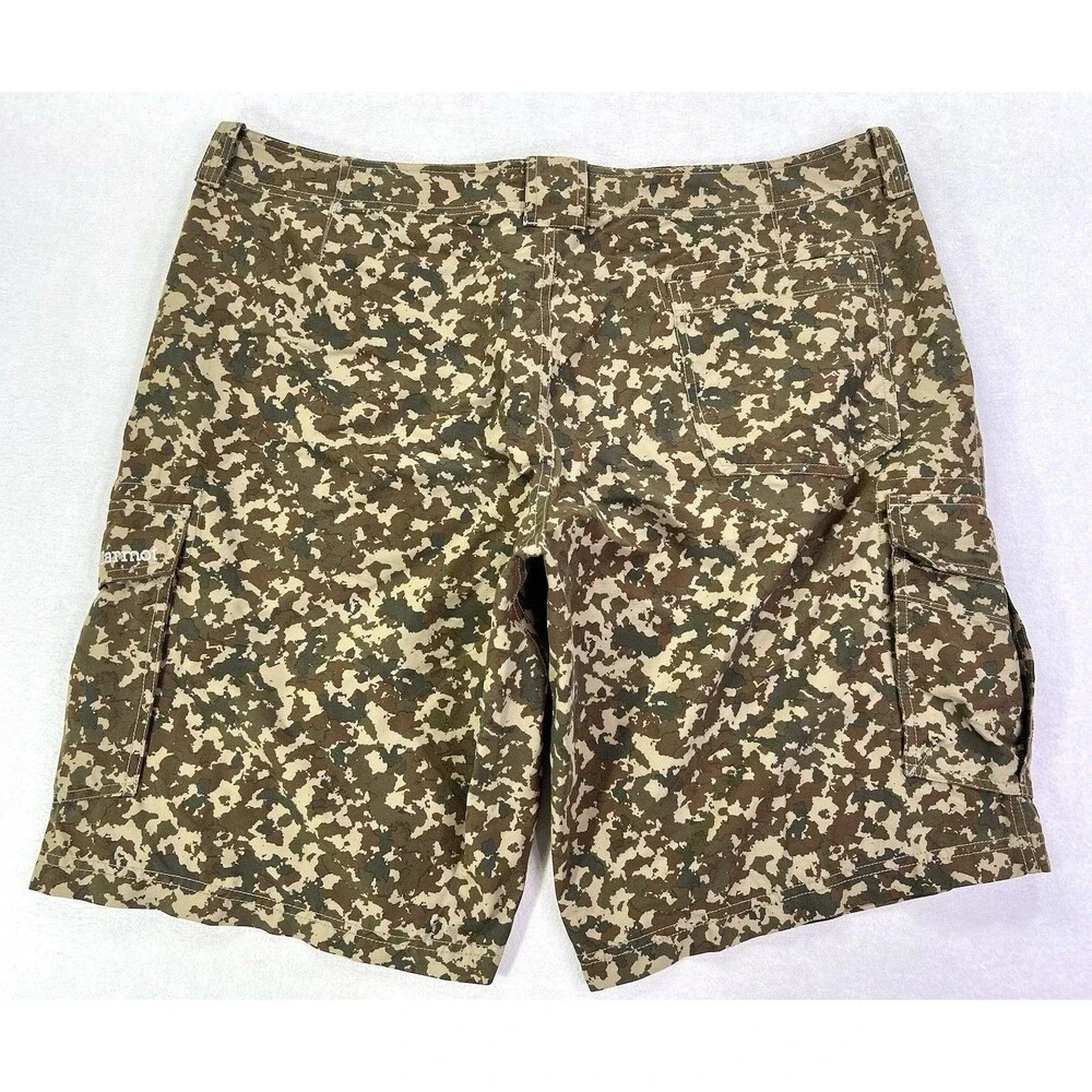 Lot of 2 Marmot Outdoor Hiking Casual Shorts Stretch Camo Cargo Mens Size 40